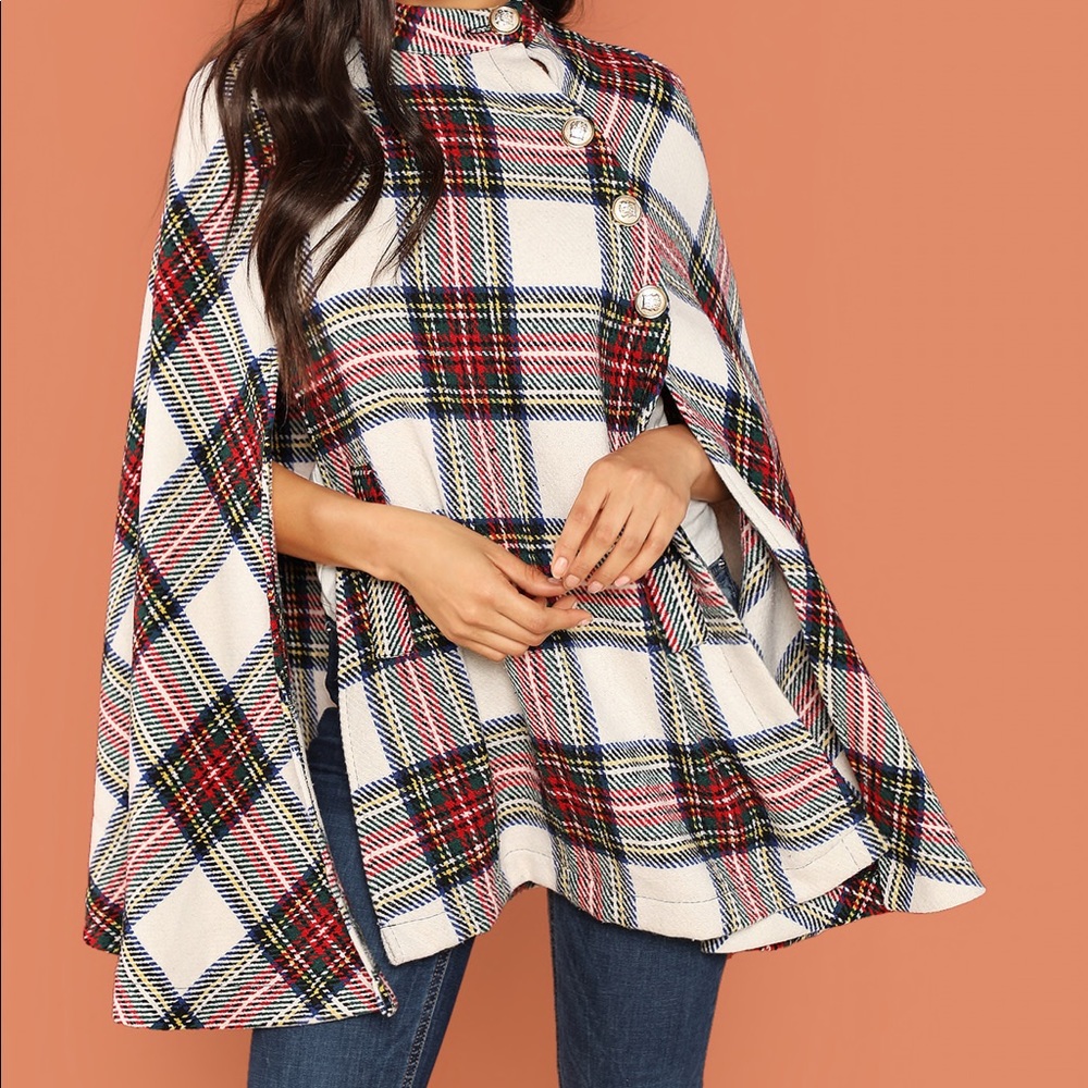 Plaid Poncho
